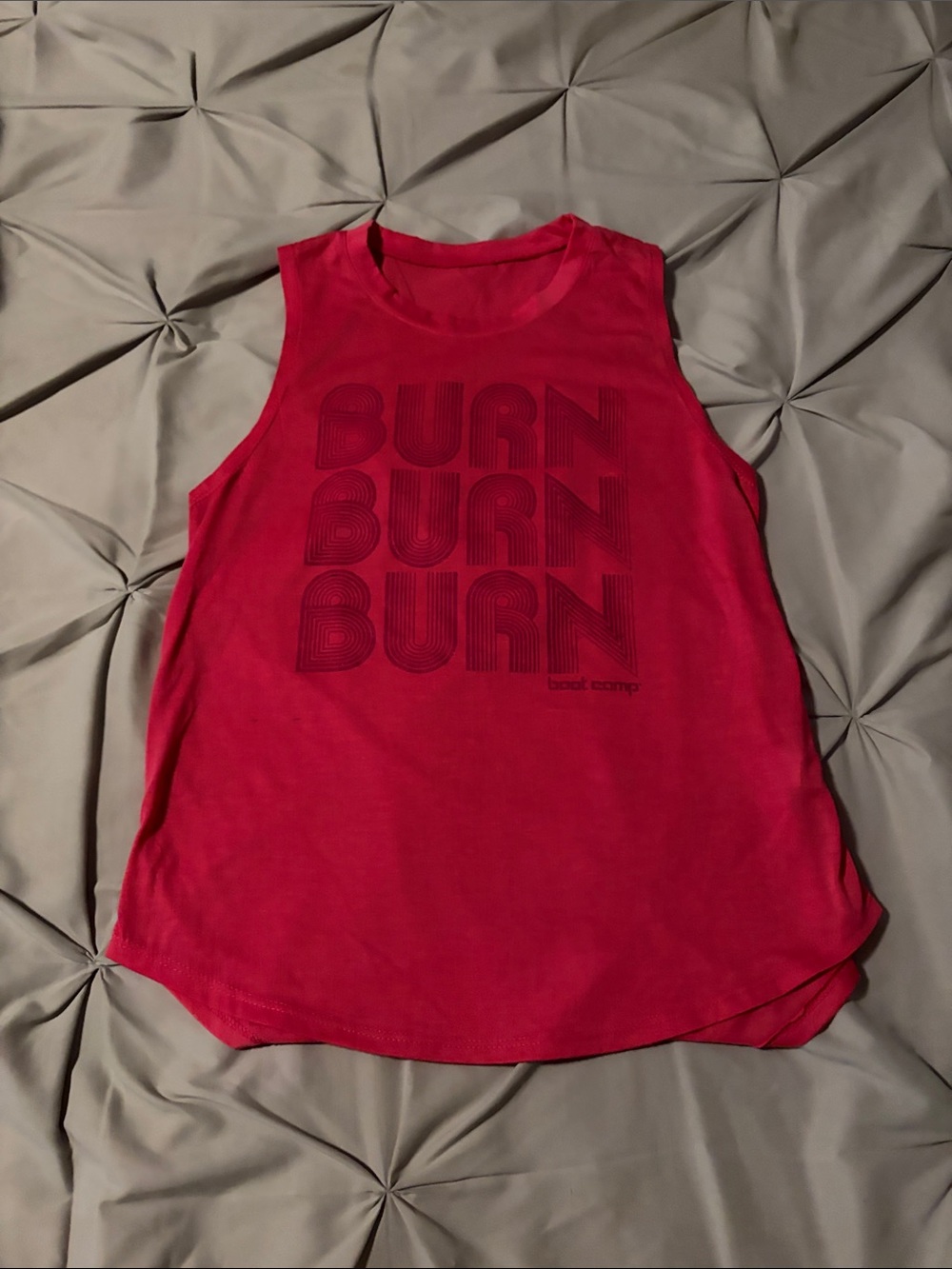 Pink'BURN' Graphic Tank Top M